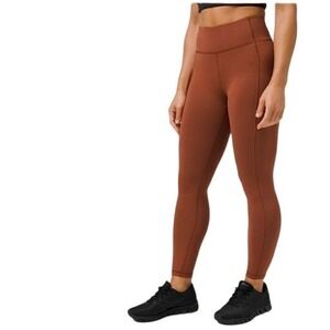 Lululemon Invigorate High-Rise Tight 25"Dark Terracotta, Size 16